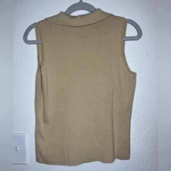 Valerie Stevens Silk Blend Sleeveless Polo Collar Knit Top – Size M - Picture 4 of 4